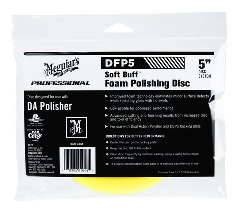 Meguiars Polishing Disc 127mm Gul Medium poleringspute