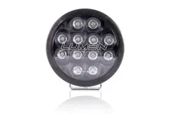Lumen Cyclops9 Midnight LED fjernlys Rundt design, sort reflektor og kraftig