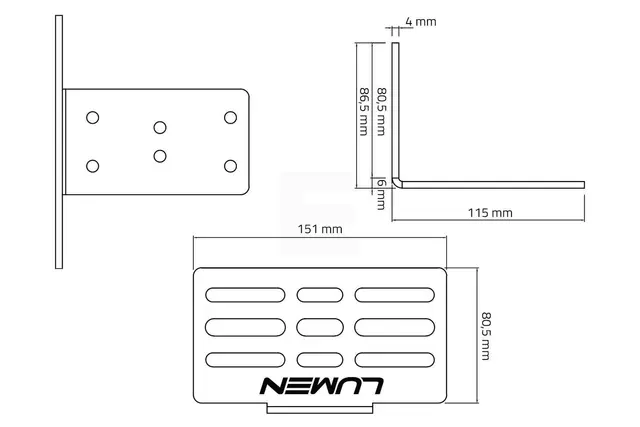 Lumen V4 LED-bar skiltbrakett 