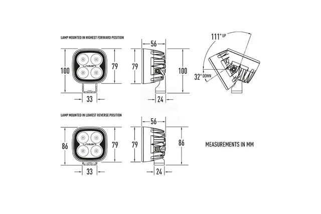 Lazer Utility 25 LED arbeidslys Kraftig, robust og kompakt arbeidslys 