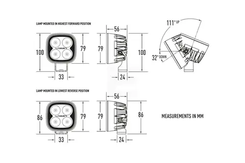 Lazer Utility 25 MAXX LED arbeidslys ADR godkjent arbeidslys - 4560 lumen