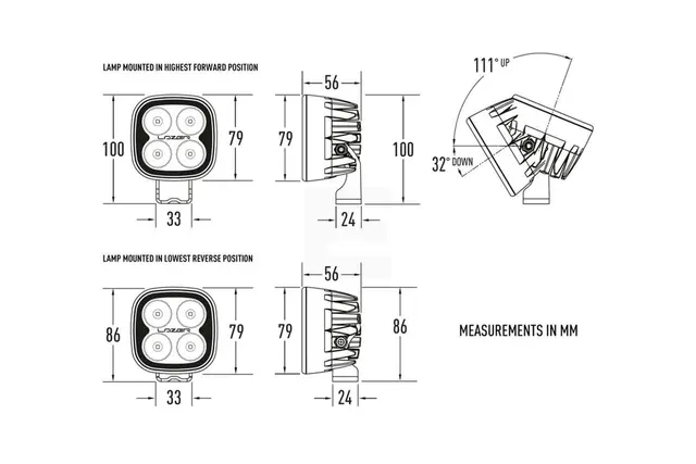 Lazer Utility 25 MAXX LED arbeidslys ADR godkjent arbeidslys - 4560 lumen 