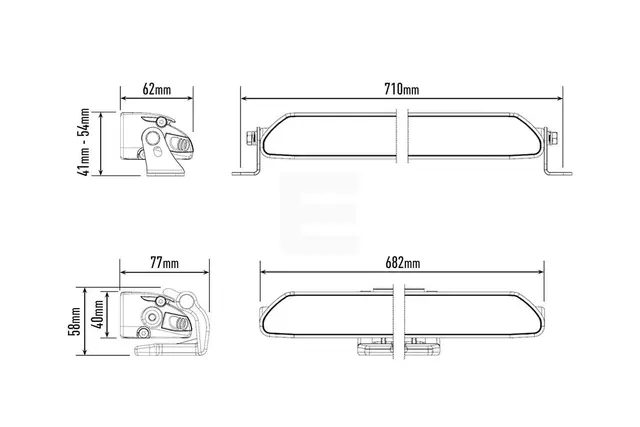 Lazer Linear 24 Elite LED Fjernlys Kraftig og super slank LED-bar! 