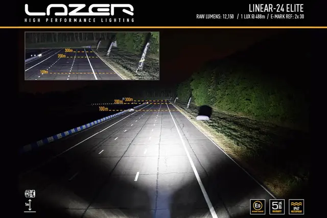 Lazer Linear 24 Elite LED Fjernlys Kraftig og super slank LED-bar! 