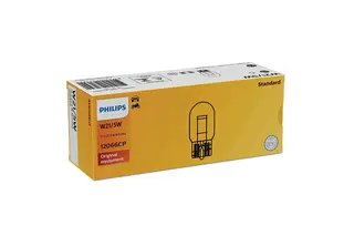 Philips p&#230;re W21/5W med wedgesokkel Standard Philips halogenp&#230;re. 10 pakning