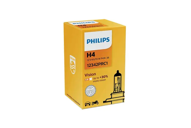 Philips H4 Vision Halogen pære Standard Philips halogenpære 
