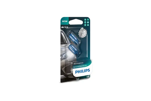 Philips W5W X-tremeVision Pro150 H Kupé- og signallyspærer i halogen 