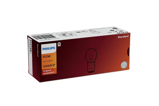 Philips pære P21W P21W Kvalitetspære fra Philips. 10 pakning 