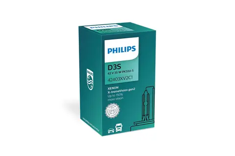 Philips D3S X-tremeVision gen2 Xenon Xenonp&#230;rer med kraftigere og bedre lys