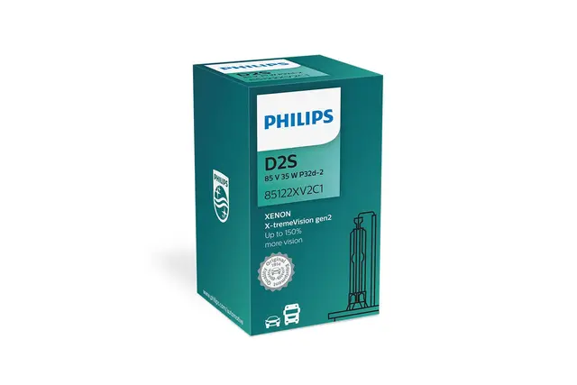 Philips D2S X-tremeVision gen2 Xenon Xenonpærer med kraftigere og bedre lys 