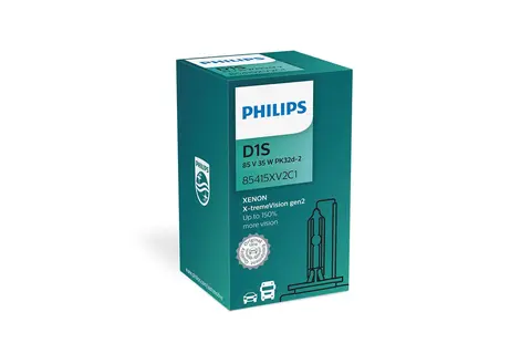 Philips D1S X-tremeVision gen2 Xenon Kraftigere og bedre lys
