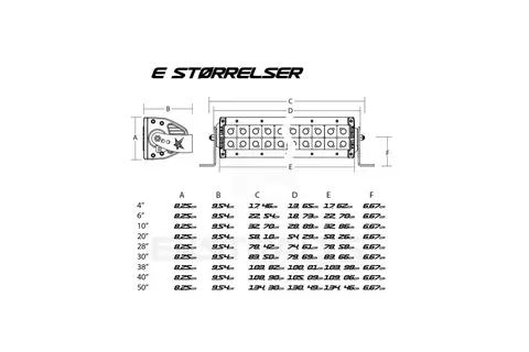 Rigid E10 Kombo LED-bar fjernlys Tradisjonell LED-bar med h&#248;y effekt!
