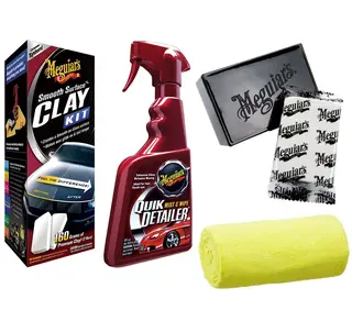 Meguiars Smooth Surface Clay Kit 473ml Quick Detailer + 80g Clay