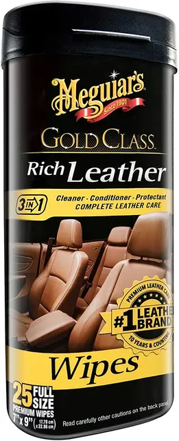 Meguiars Gold Class Skinn Wipes Skinn wipes for interiøret. 