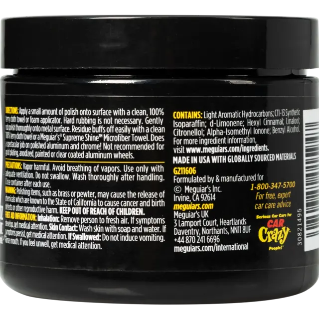Meguiars NXT All Metal Polish Anti korroderende, metall polish,150ml 
