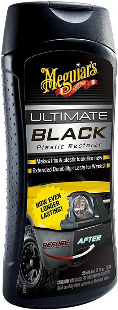 Meguiars Ultimate Black Plastic Restorer Fornyer plast og vinyl. 355ml 