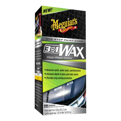 Meguiars 3 in 1 Wax Fjern riper, skap glans og beskytt.473ml