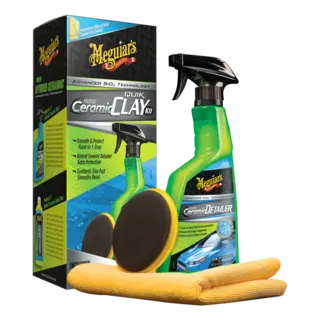 Meguiar’s Hybrid Ceramic Quik Clay kit Et sett med sm&#248;remiddel og Clay
