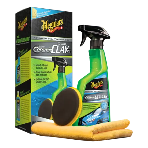 Meguiar’s Hybrid Ceramic Quik Clay kit Et sett med sm&#248;remiddel og Clay