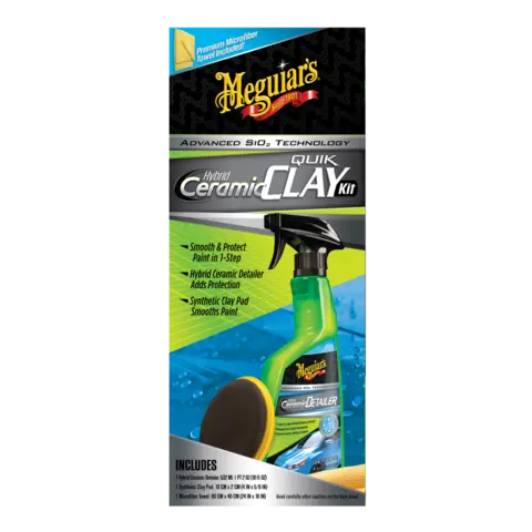 Meguiar’s Hybrid Ceramic Quik Clay kit Et sett med sm&#248;remiddel og Clay