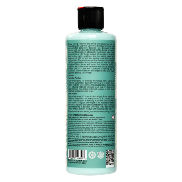 Chemical Guys C4 Clear Cut Compound CORRECTION COMPOUND, 473ml 