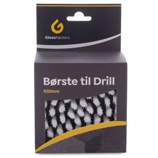 Gloss Factory B&#248;rste til Drill Til tekstiler, gummimatter m.m 100mm