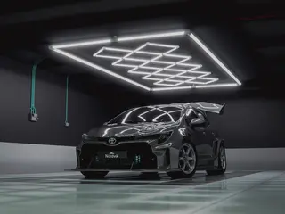 Sinostar Diamond 14 Hexagonlys Taklys med diamantform- LED inkl ramme