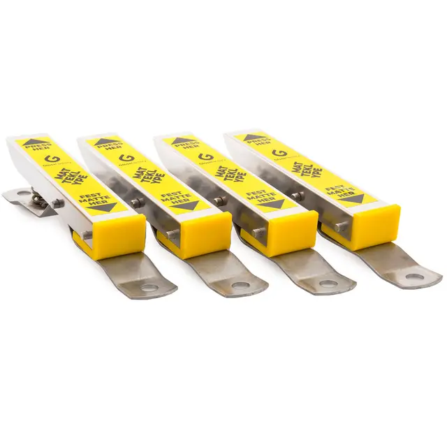 Gloss Factory Matteklyper 4pk. Praktiske matteklyper i rustfritt stål 