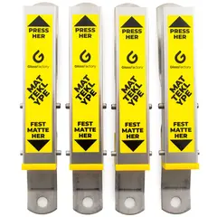 Gloss Factory Matteklyper 4pk. Praktiske matteklyper i rustfritt st&#229;l
