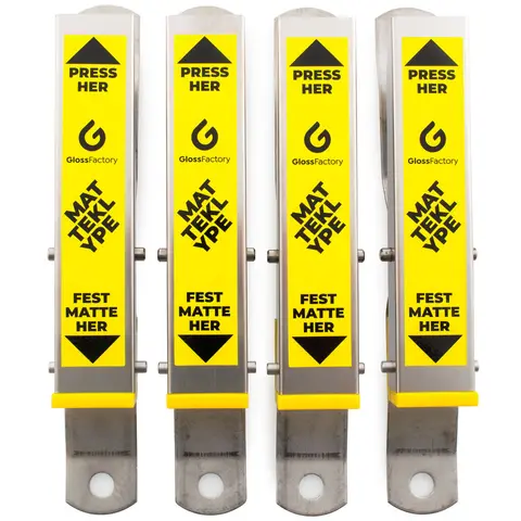 Gloss Factory Matteklyper 4pk. Praktiske matteklyper i rustfritt st&#229;l