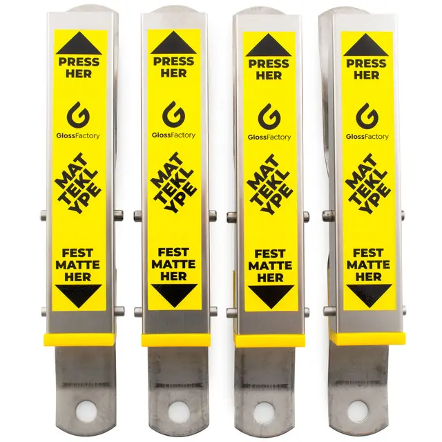 Gloss Factory Matteklyper 4pk. Praktiske matteklyper i rustfritt stål 