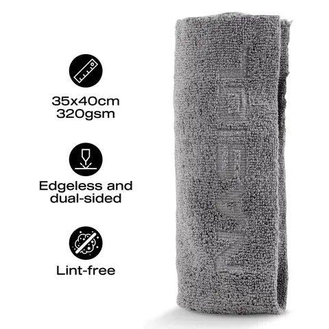 Nasiol Wipe&amp;Buff 40*40 c Lys grå Mikrofiberklut coating - 10 stk