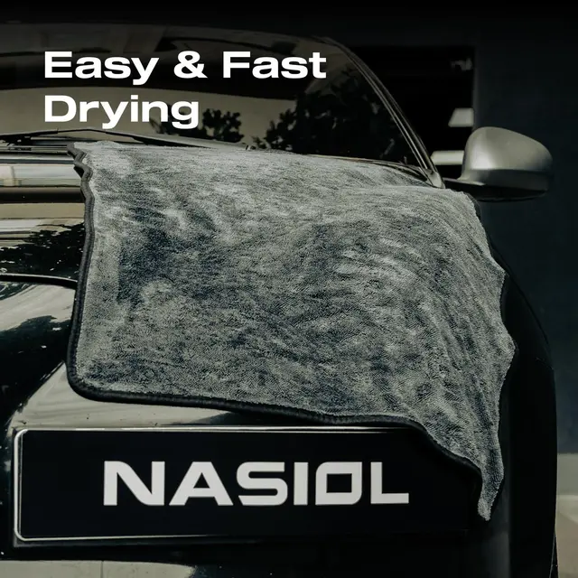 Nasiol Twist Car Drying Towel 60 x 90 cm - 600 gsm. Absorberer heftig 