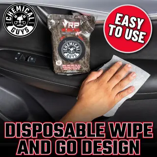 Chemical Guys VRP Wipes Utv og inv plastfornyer, 50stk