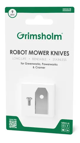 Kniver Cramer, Greenworks og Powerworks 9 pk