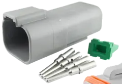 Deutch 4-pin hun-kontakt Komplett kontakt med kabelsko