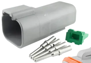 Deutch 4-pin hun-kontakt Komplett kontakt med kabelsko