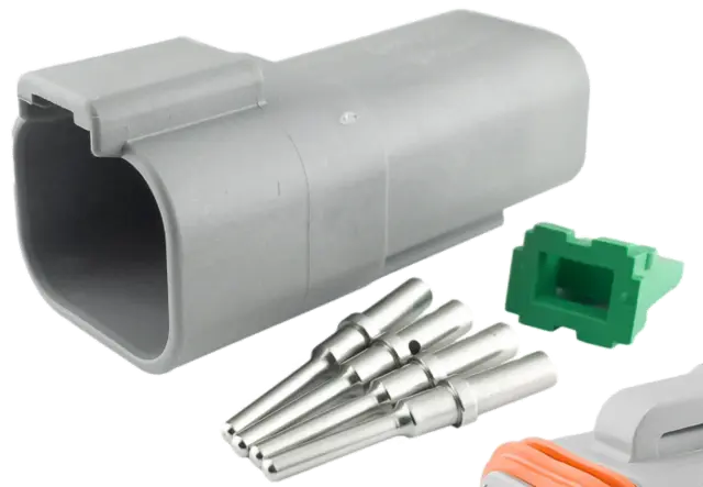 Deutch 4-pin hun-kontakt Komplett kontakt med kabelsko 