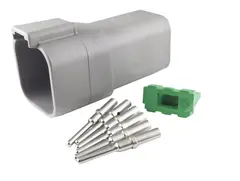 Deutch 6-pin hun-kontakt Komplett kontakt med kabelsko