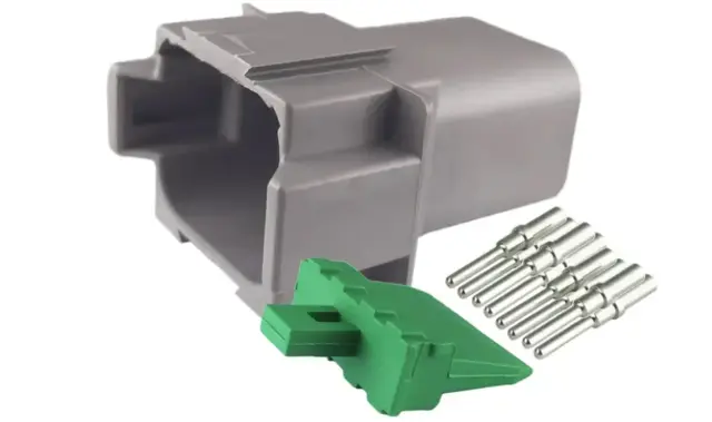 Deutsch kontakt 8-pol hunn-del sett Komplett kontakt med kabelsko 