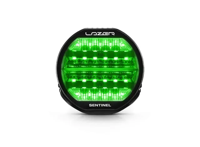 Lazer Sentinel 9 "Limited Green" Grønt og hvitt parklys 17020 Lumen. 