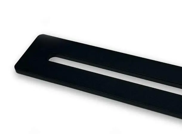 Rustfritt lakkert flattjern Tilpasset 4 lamper, 80cm lang 