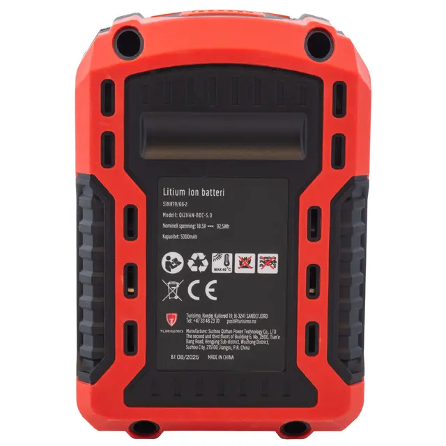 Turisimo 5.0Ah Batteri 20V Kraftig Li-ion batteri for verktøy 