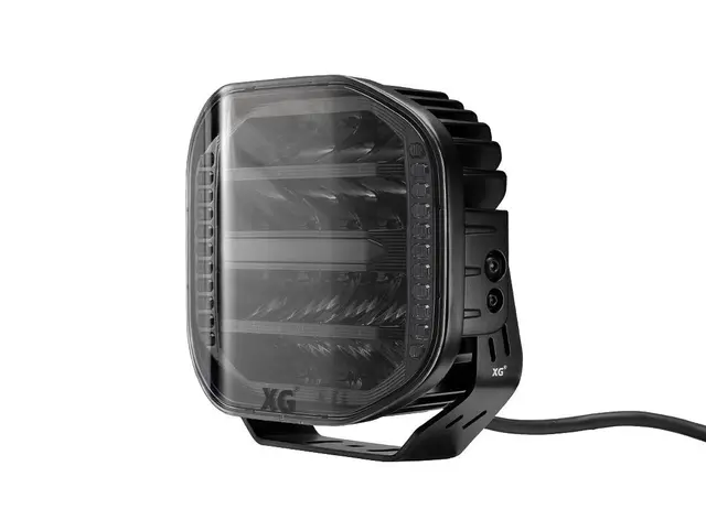 XG Curve 9 LED Driving Light Sort - Med varsellys. 18400 Lumen 