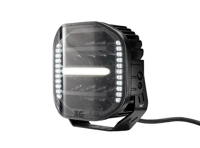 XG Curve 9 LED Driving Light Sort - Med varsellys. 18400 Lumen 