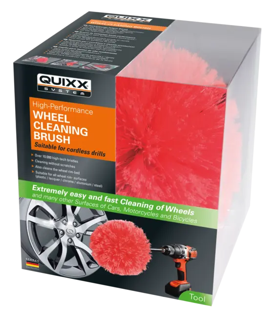 Quixx Wheel Cleaning Brush Felgbørste til drill 