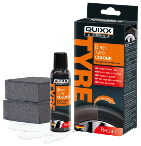 Quixx Black Tyre Colour Sort dekkfarge som f&#229;r dekksidene sorte