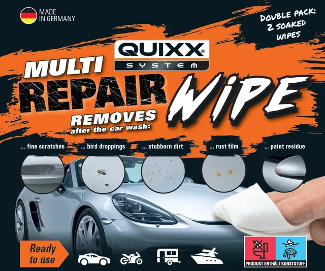 Quixx Multi Repair Wipes 2 pk, reparasjons wipes for lakk 