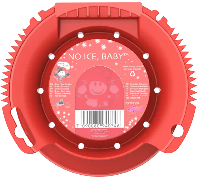 No Ice, Baby™ Smart Isskrape Kjegleformet skrape - Rød 