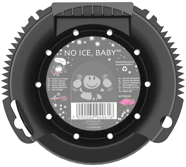 No Ice, Baby™ Smart Isskrape Kjegleformet skrape - Svart 